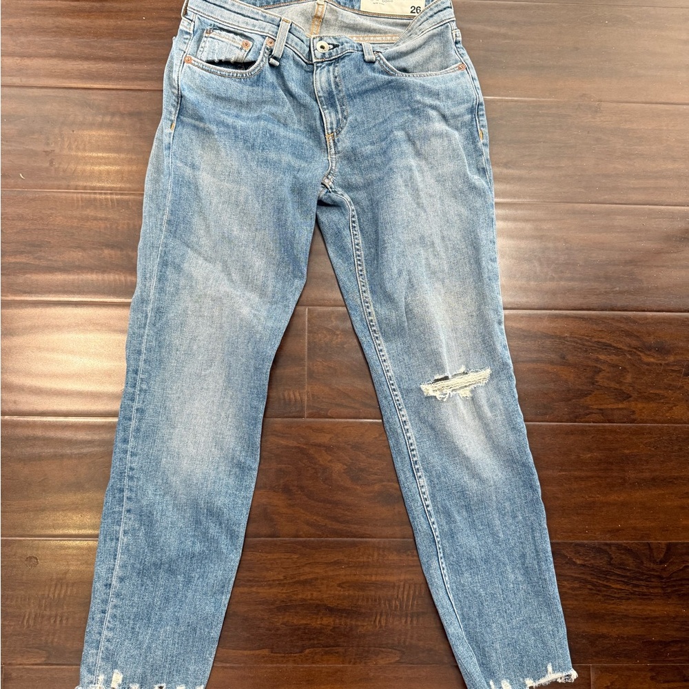 NEW Rag & Bone Low Rise Slim Boyfriend Blue Jeans